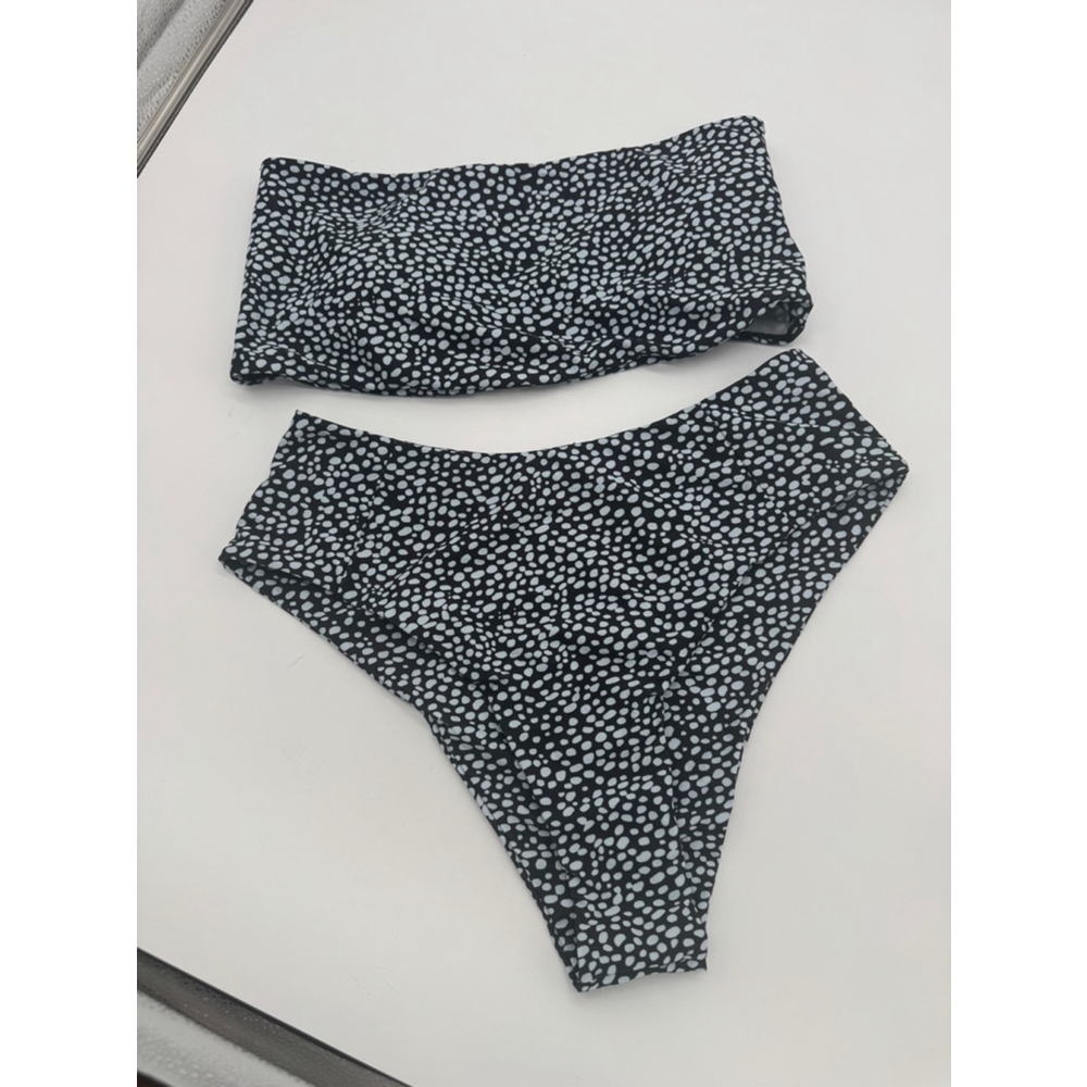 Women's Bandau Bikini Set Size XL Black and White